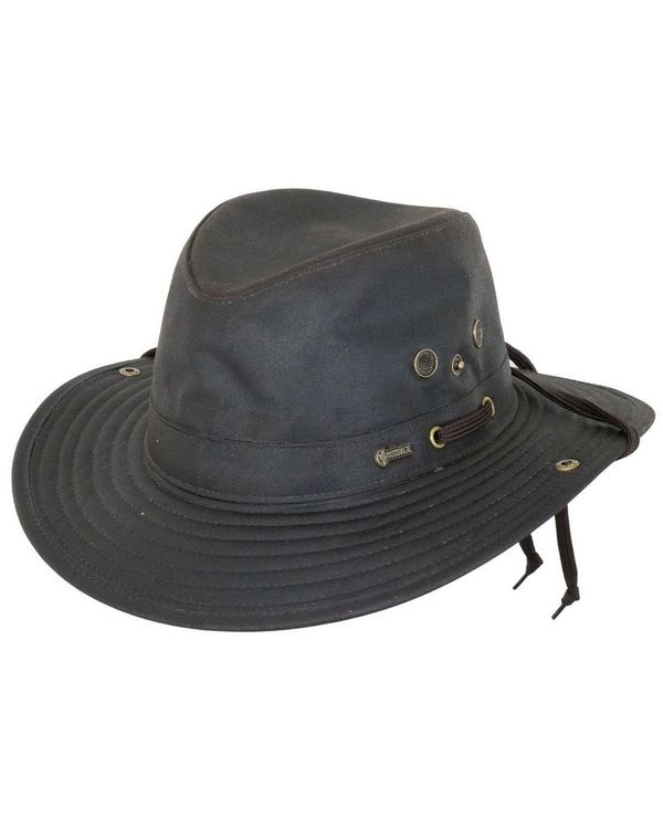 (image for) River Guide Cotton Oilskin Hat (Brown / X-Large)